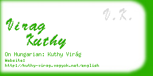 virag kuthy business card